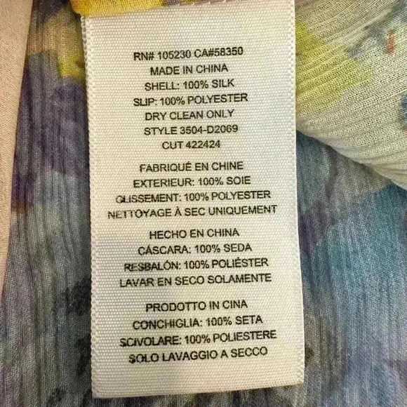 Joie Cycla Tunic Top in Mixed Floral Yellow Print Size Small - Picture 9 of 11